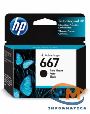 Cartucho HP 667 Original Negro