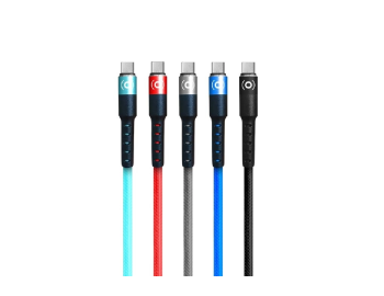 CABLE FOXBOX ROUND TYPE-C NEGRO 1M