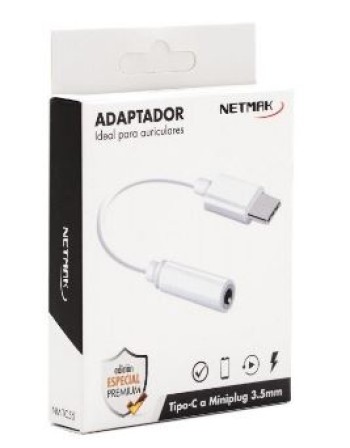 Adaptador Tipo-C a MiniPlug 3.5mm