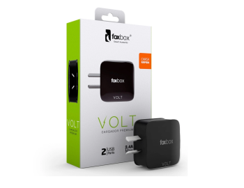 CARGADOR DE PARED 2,4 A FOXBOX VOLT NEGRO