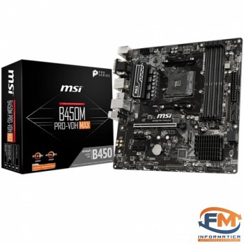 Placa madre MSI B450M PRO-VDH MAX - x4 DIMM (AM4)