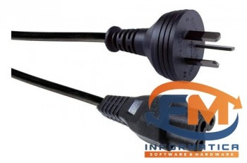 CABLE DE ALIMENTACION 220V 10A TIPO TREBOL DE 1.5 3x0.75 mm