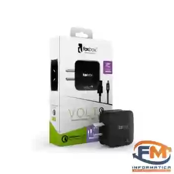 CARGADOR CON CABLE FOXBOX (blanco)