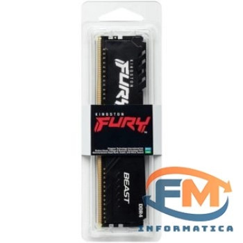Memoria PC Fury DDR4 8GB 2666 Beast Negra 8 Gbit