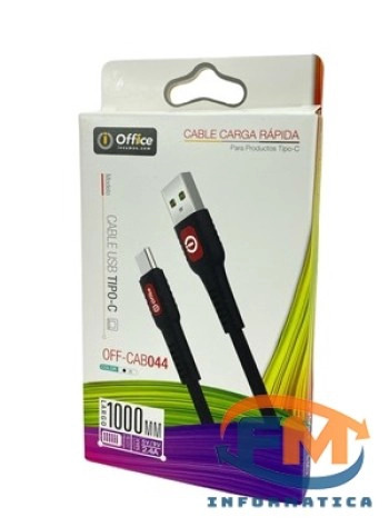 CABLE USB 2.0 TIPO C 1MTS OFF-CAB044 2.4 AMP