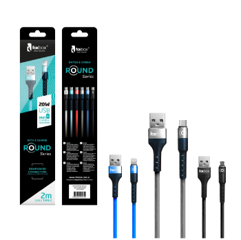 CABLE FOXBOX ROUND TYPE-C BLANCO 1M