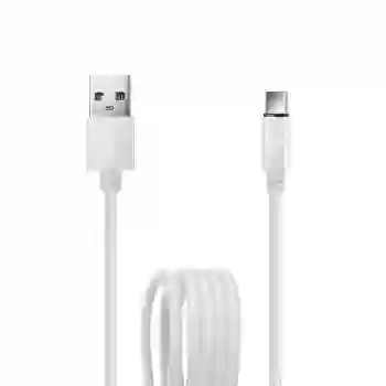 Cable cargador foxbox Flat PRISM Tipo C 1.25cm Blanco