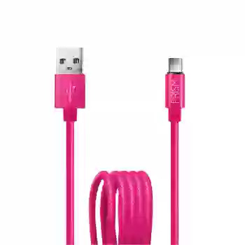 Cable cargador foxbox Flat PRISM Tipo C 1.25cm Rojo