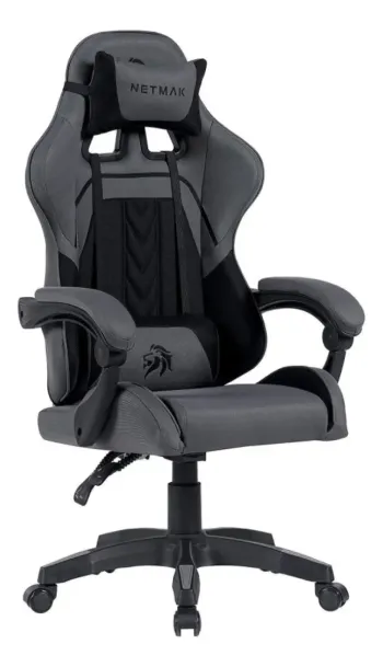 SILLA GAMER NEGRA NM-SG902 NEGRO + GRIS