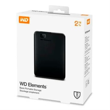 Disco Externo HDD WESTERN DIGITAL Elements 2TB USB 3.0 Tipo A Negro
