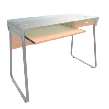 Escritorio para computadora con tope de vidrio