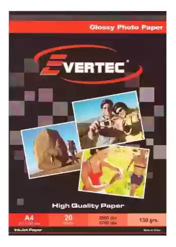 Papel Glossy Photo A4 210 X 297 mm 130Grs X 20