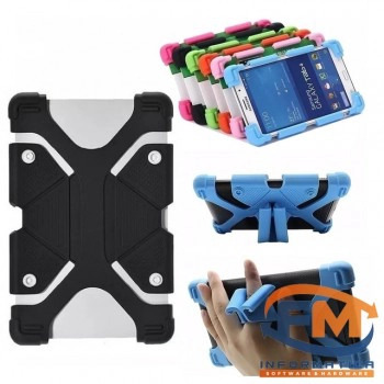 FUNDA SOUL DE SILICONA TABLET UNIVERSAL 7 A 8' AZUL7NAGRA/FUCSIA