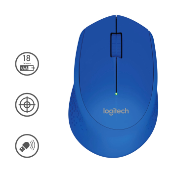 Mouse inalámbrico Logitech M280 azul