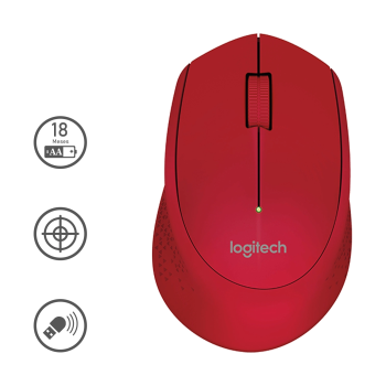 Mouse inalámbrico Logitech M280 Rojo
