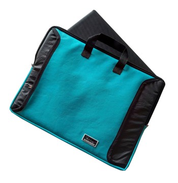 Funda Silco Special Notebook 14 Talam Turquesa con bolsillo y manijas.
