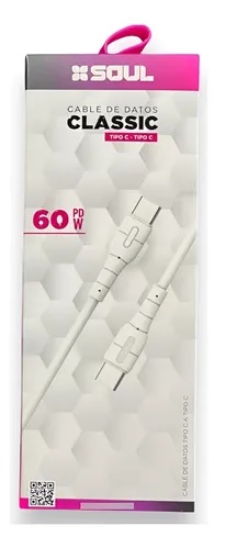 Cable Classic tipo C/ tipo C 60w PD