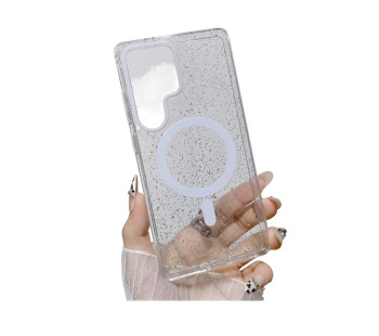 FUNDA CON BRILLOS MAGNETICA S25 ULTRA