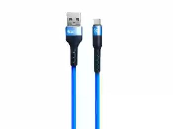 Cable cargador foxbox Round Series azul Type C 2m