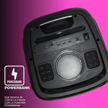 TEMPO- TORRE POT BT/120W RMS/AUX 3,5 Y 6,3, LUCES, DISPLAY-C/MIC - STROMBERG