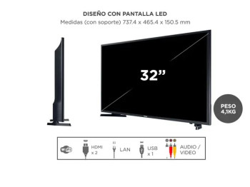 TV  32 pulg HD Smart T4300