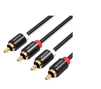 CABLE DE AUDIO 2 RCA A 2 RCA ALTA CALIDAD SONIDO 1M VENTION