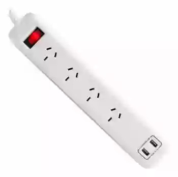 ZAPATILLA 4 TOMAS + 2 USB H 2.1 AMP PLG002 TRV